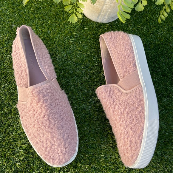 Vince🍁🍂Blair Faux-shearling Slip on sneakers size 38 US 8 - Picture 7 of 11